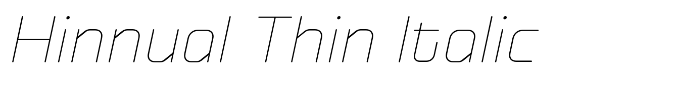 Hinnual Thin Italic